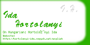 ida hortolanyi business card